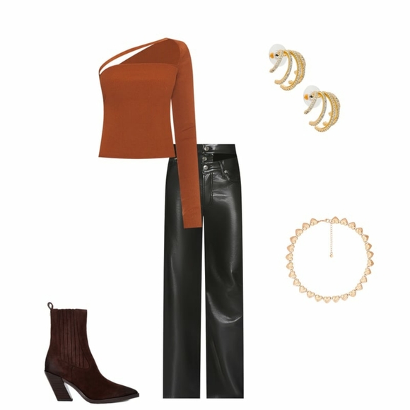 Agolde | Recyled Leather Broken Waistband Pant - Picture 14 of 14